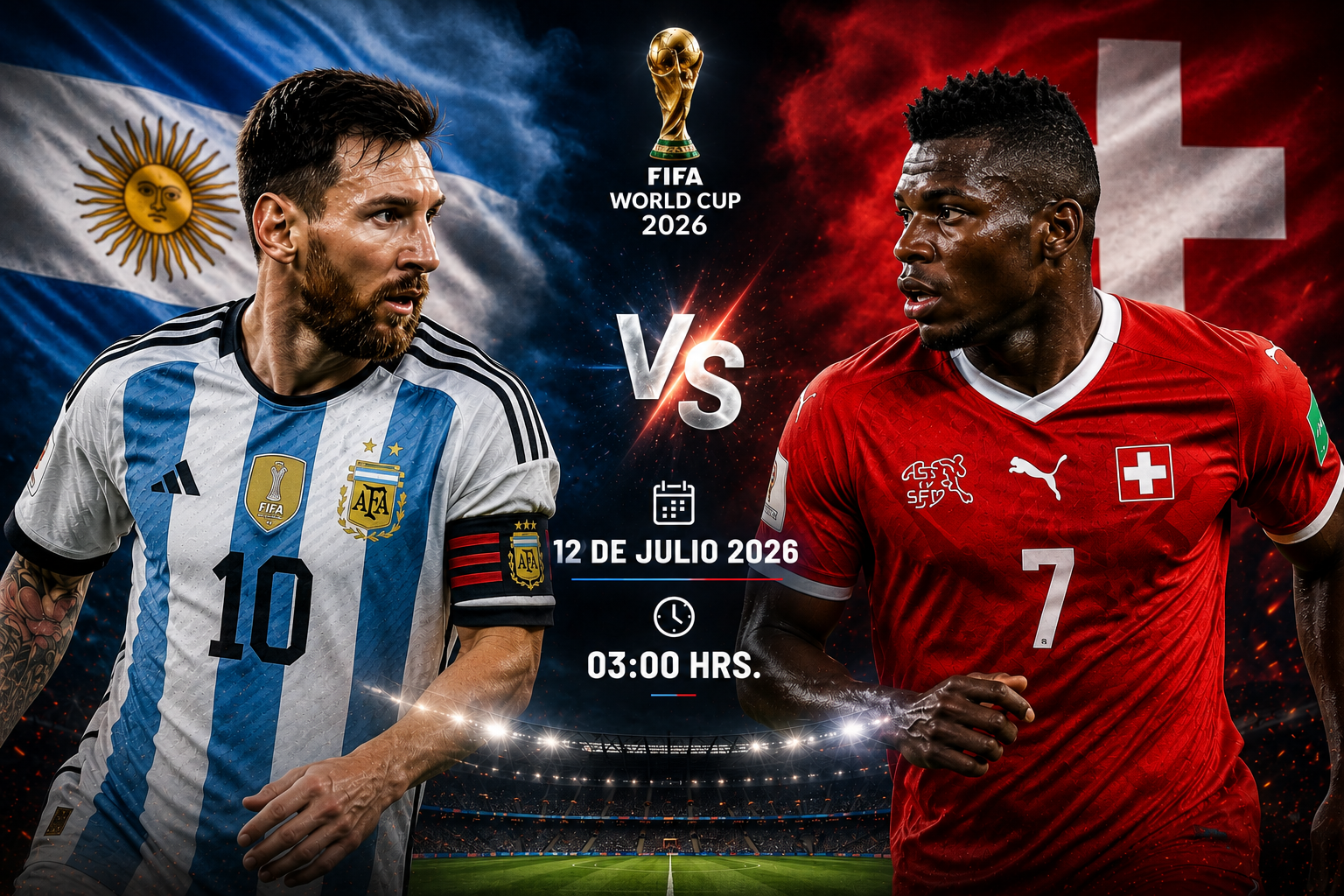 Argentina busca eliminar a Suiza en el Mundial 2026 con mercado al 38% de favoritismo