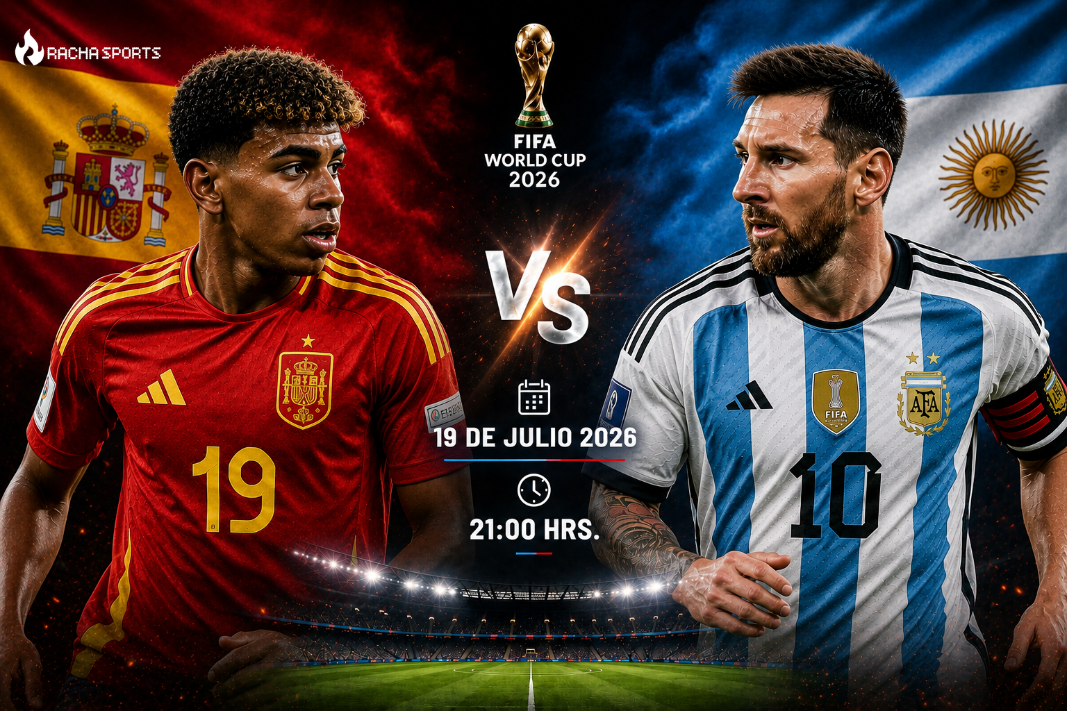 España, defensiva de hierro, busca frenar a Argentina en duelo mundialista
