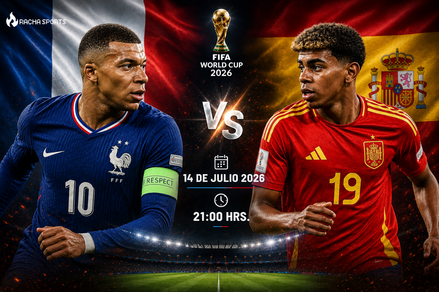 Francia y España se juegan la gloria en un choque sin goles: el mercado apunta a Under 2.5
