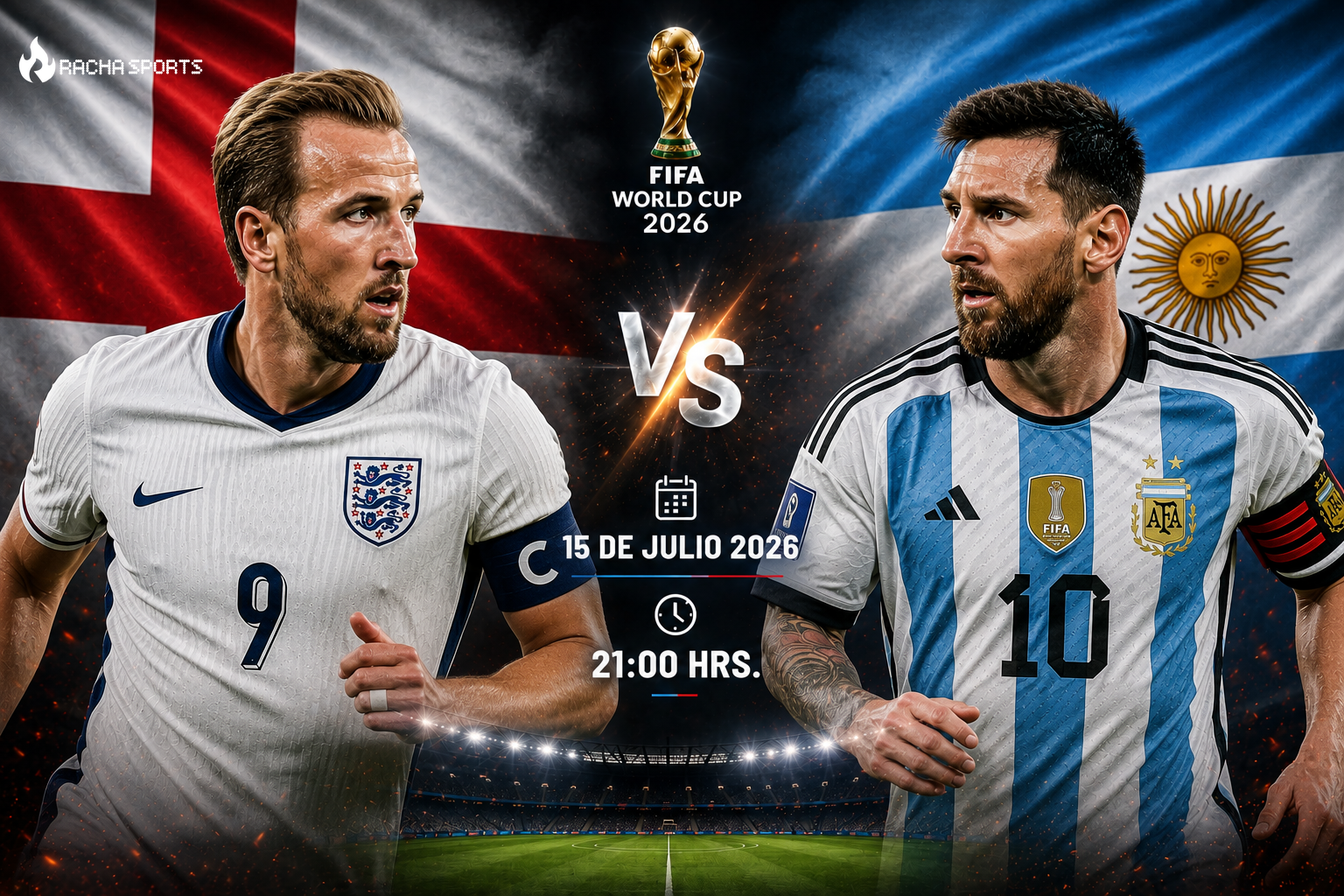 Inglaterra y Argentina chocan por la final: mediocampo decisivo en semifinal 2026