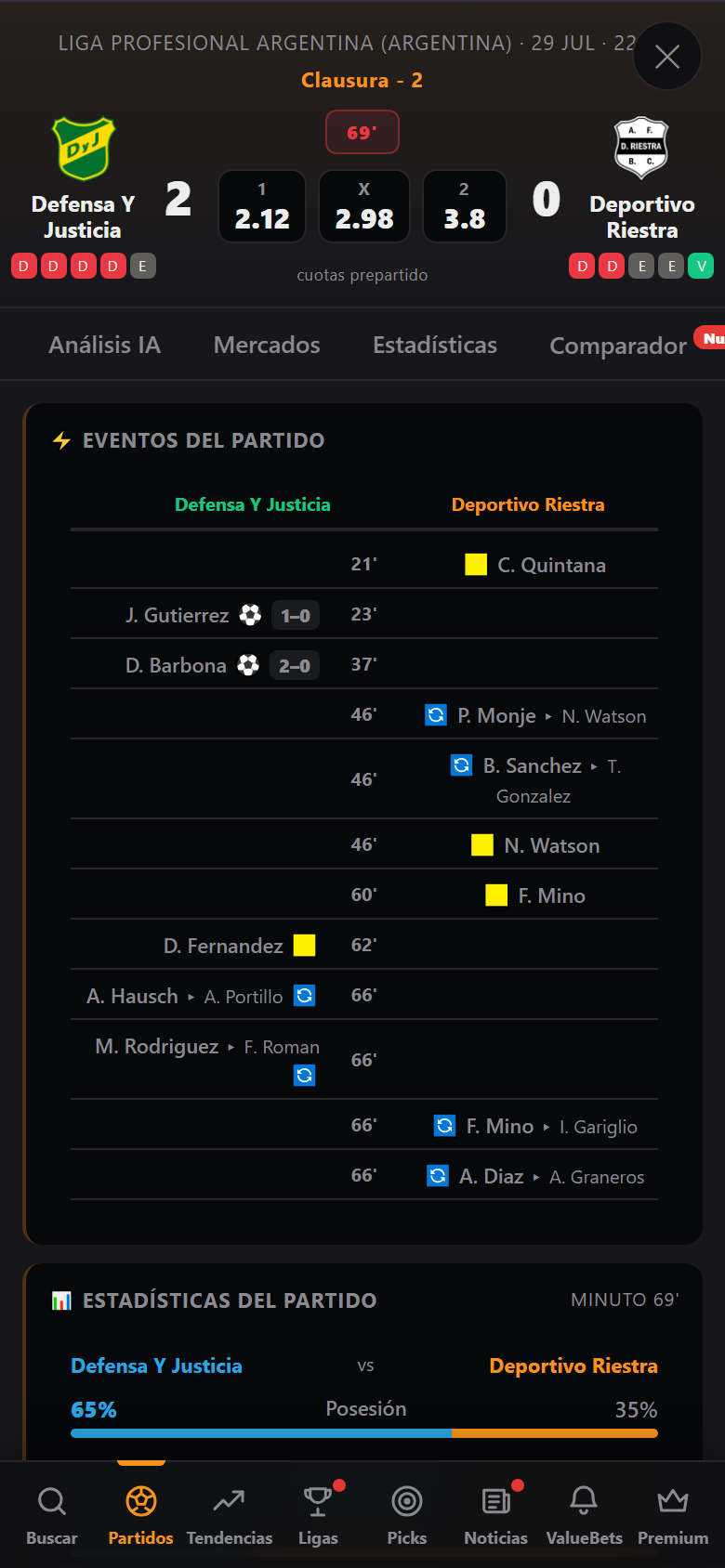 En vivo — RACHA SPORTS