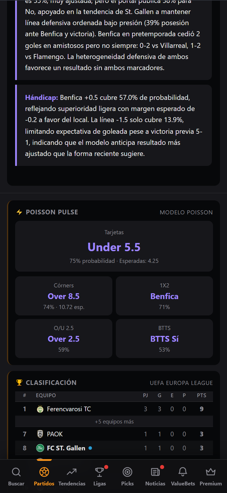 Modelo Poisson — RACHA SPORTS